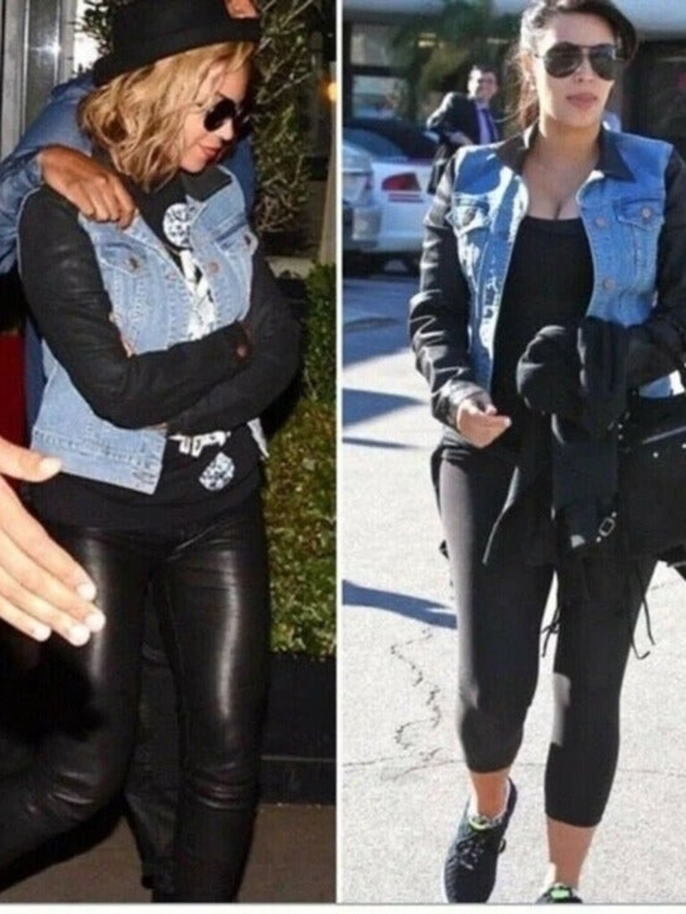 J Brand Bowie Two-Tone Denim Jacket with Black Sleeves Wax Sleeves